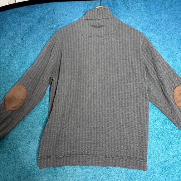 Straight Down Men’s 1/4 Zip Louis Martini Sweatshirt – Size L – Gray 100% Cotton - Picture 14 of 16